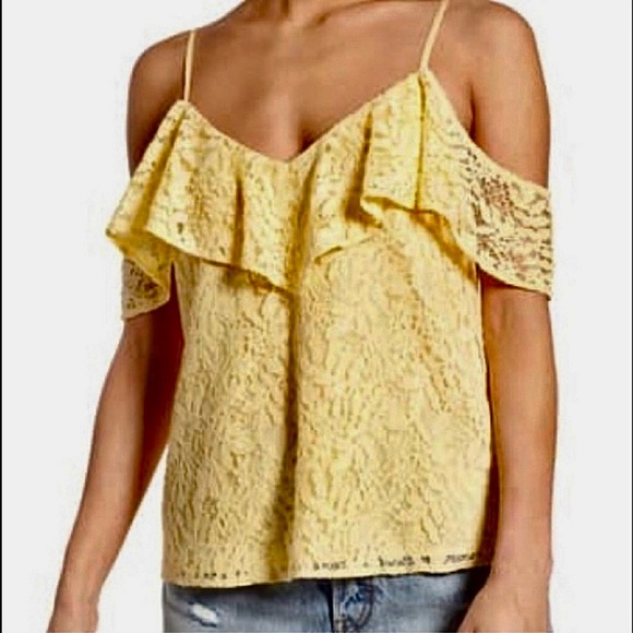 REVOLVE Tops - REVOLVE WAYF Romantic Cold Shoulder Ruffle Tank Sz. Small